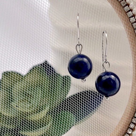 LAPIS Stainless Steel Drop Earrings - Picture 3 of 12